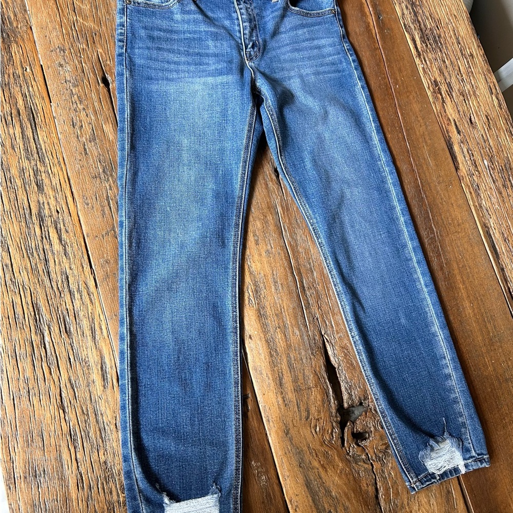 KanCan Medium Blue Straight Leg Jeans